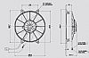 Αξονικός ανεμιστήρας SPAL 12V (Ø278mm)